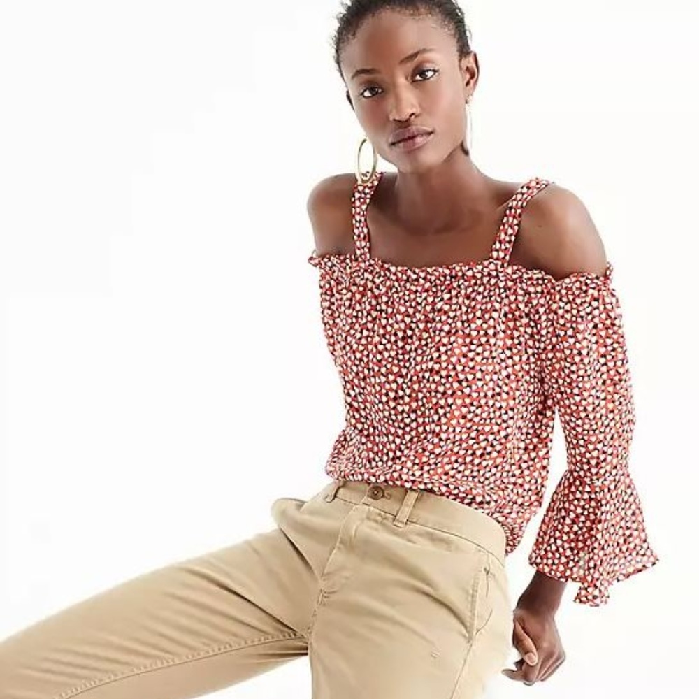 J Crew cold shoulder top size 10P